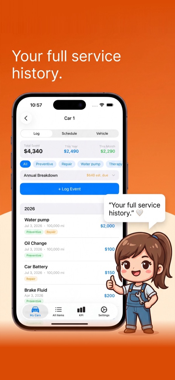 My Car Life — Your full service history